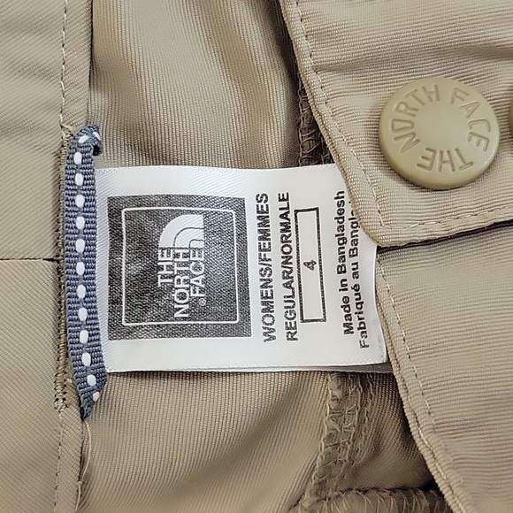 The North Face Zip Off Hiking Pants women's Sz 4. tan 100% Nylon - Picture 6 of 9